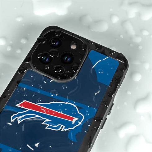 NFL Buffalo Bills Double Vision iPhone 15 Pro Waterproof Case